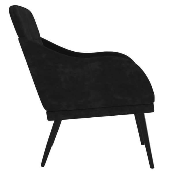 vidaXL lænestol 63x76x80 cm velour sort