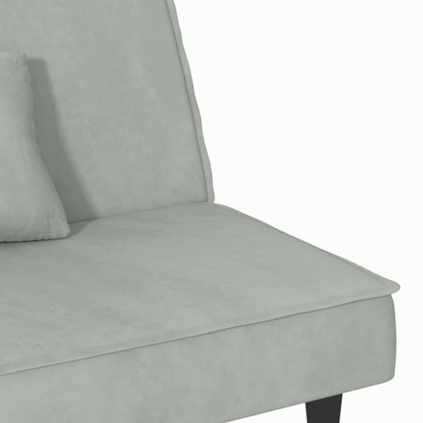 vidaXL Bäddsoffa ljusgrå sammet