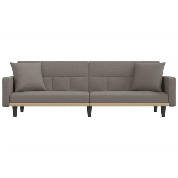 vidaXL sovesofa med hynder stof gråbrun