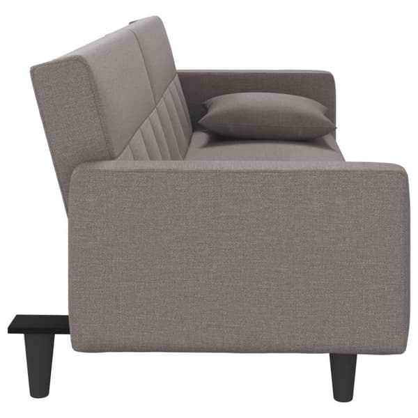 vidaXL sovesofa med hynder stof gråbrun