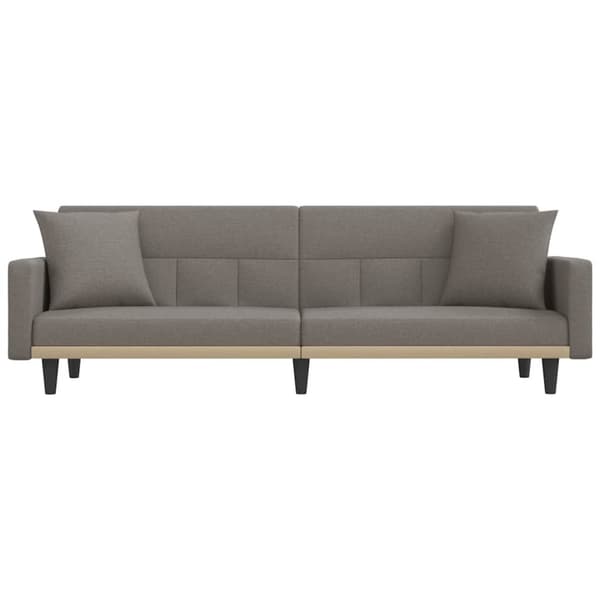 vidaXL sovesofa med hynder stof gråbrun