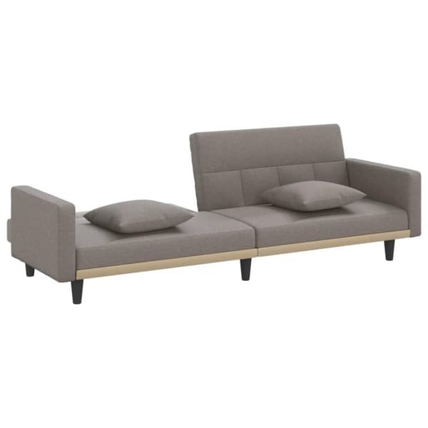 vidaXL sovesofa med hynder stof gråbrun