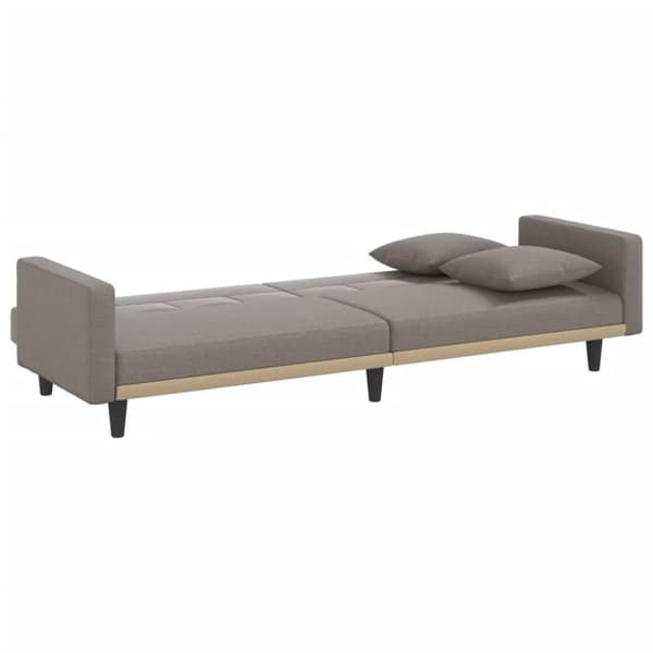 vidaXL sovesofa med hynder stof gråbrun