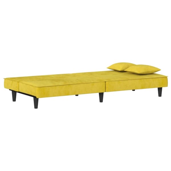 vidaXL Bäddsoffa gul sammet