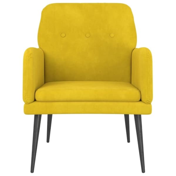 vidaXL lænestol 62x79x79 cm velour gul