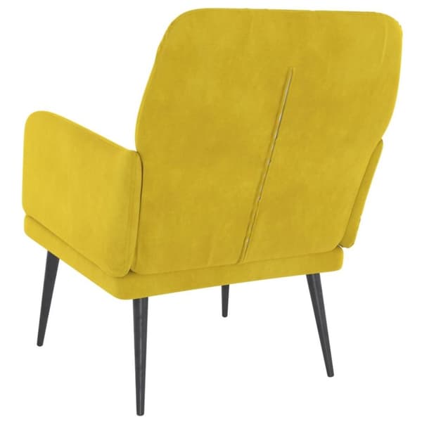 vidaXL lænestol 62x79x79 cm velour gul