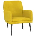 Miniatyrbillede 1 af 10: vidaXL lænestol 62x79x79 cm velour gul
