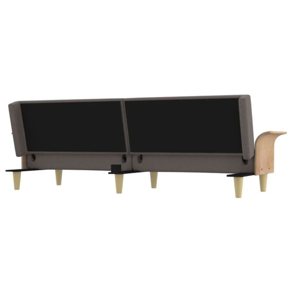 vidaXL Bäddsoffa med armstöd taupe tyg