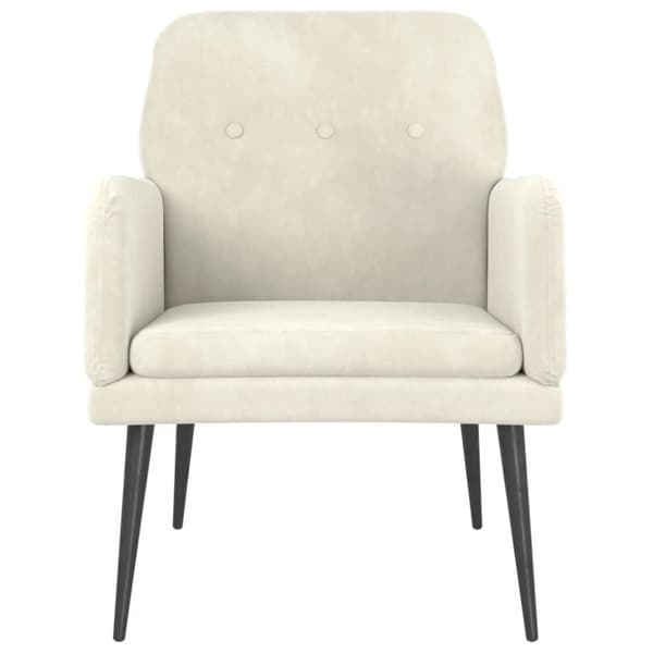 vidaXL lænestol 62x79x79 cm velour cremefarvet