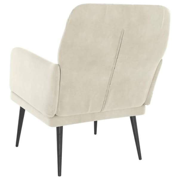 vidaXL lænestol 62x79x79 cm velour cremefarvet
