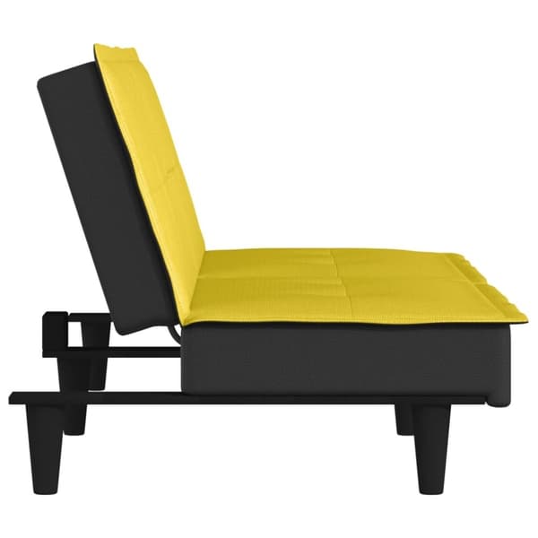 vidaXL Bäddsoffa ljusgul tyg