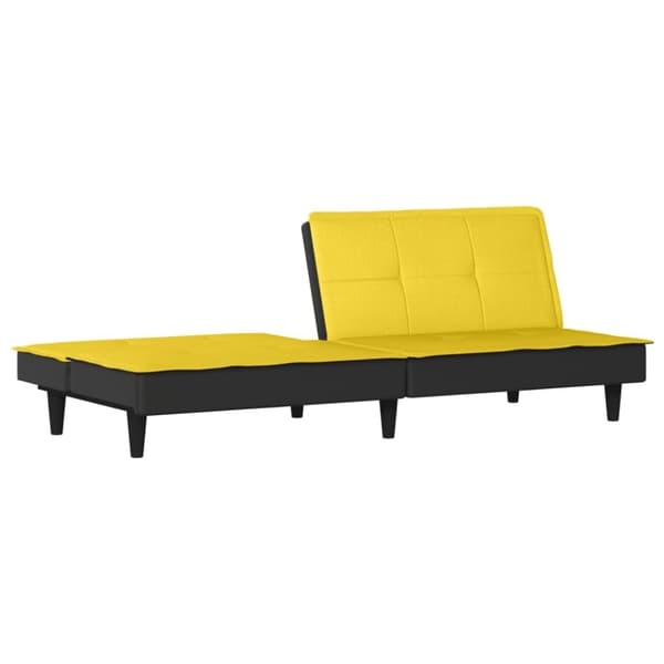 vidaXL Bäddsoffa ljusgul tyg