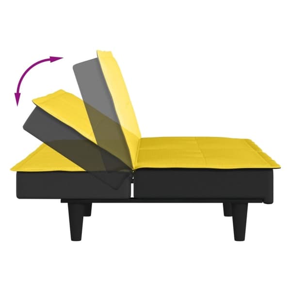 vidaXL Bäddsoffa ljusgul tyg