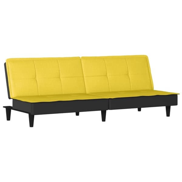 vidaXL Bäddsoffa ljusgul tyg