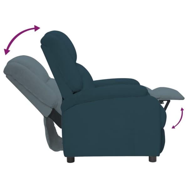 vidaXL lænestol velour blå