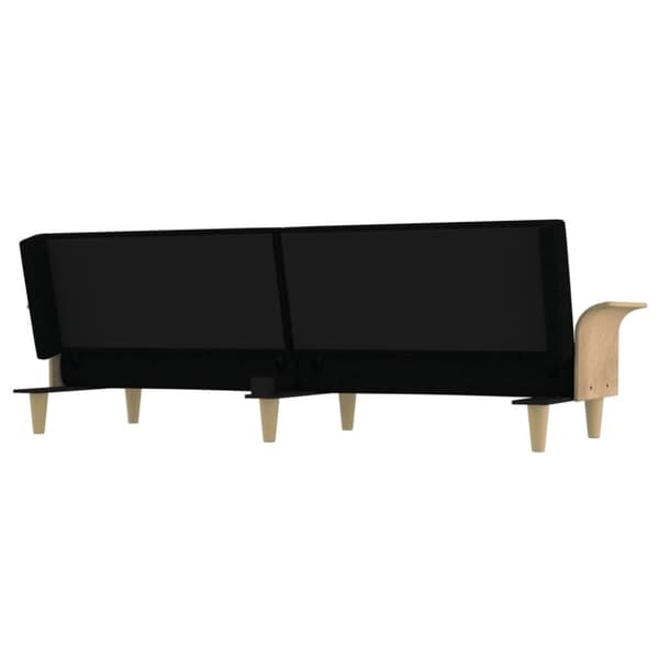 vidaXL Bäddsoffa med armstöd svart tyg