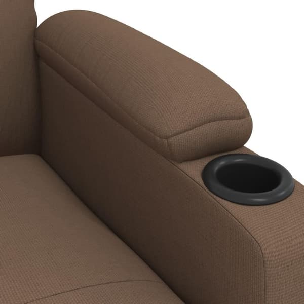 vidaXL Elektrisk reclinerfåtölj Brun tyg