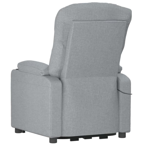 vidaXL Elektrisk reclinerfåtölj ljusgrå tyg