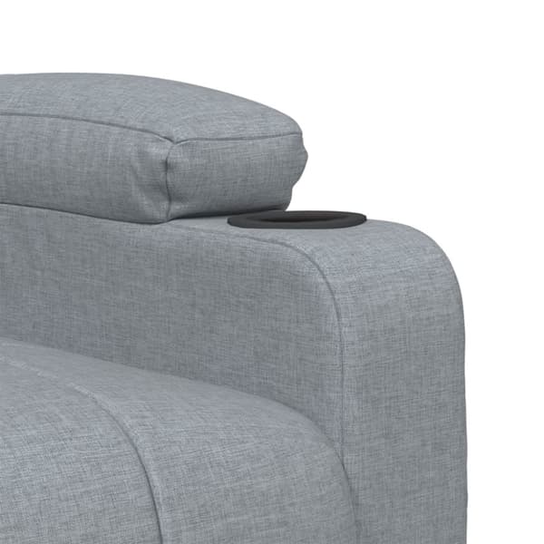 vidaXL Elektrisk reclinerfåtölj ljusgrå tyg