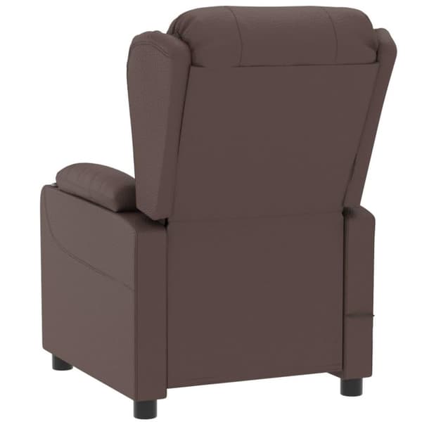 vidaXL Elektronisk reclinerfåtölj brun konstläder