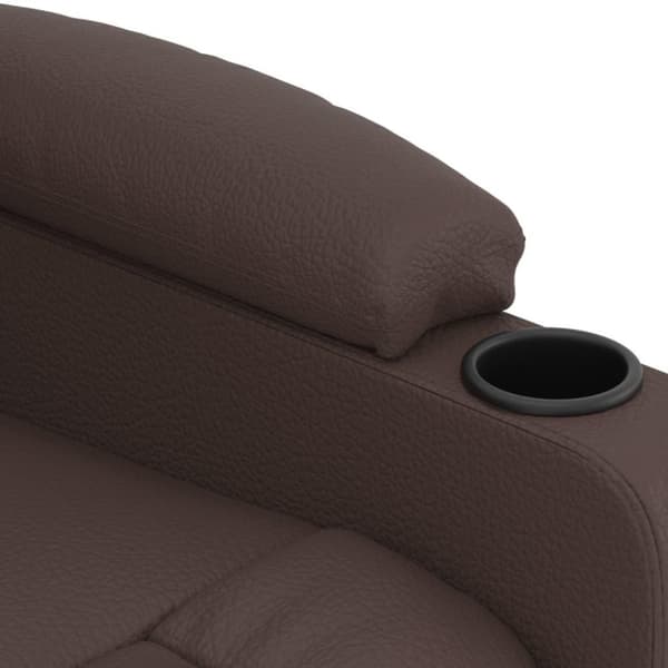 vidaXL Elektronisk reclinerfåtölj brun konstläder