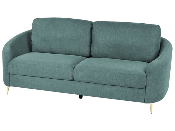 Sohva mintunvihreä 203 x 88 x 86 cm kangas vaneri metalli kolmelle retro