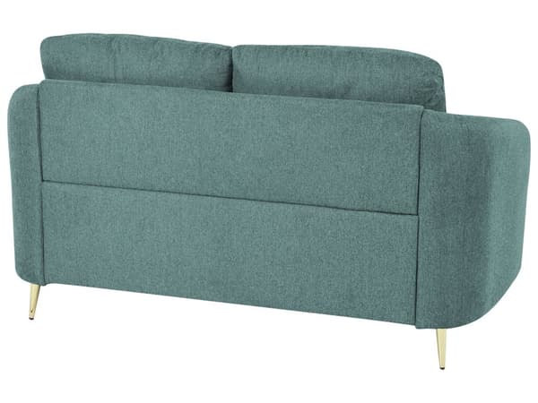 Sofa Grønn Stoff Møbeltrekk Gull Ben 2-seter Lenestol Retro