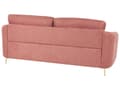 Pikkukuva 7 / 11: Sohva vaaleanpunainen 203 x 88 x 86 cm kangas vaneri metalli kolmelle retro