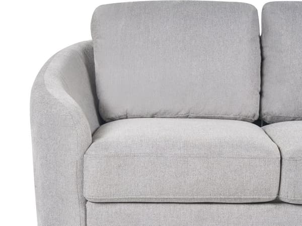 Sofa Grå Stof Polstring Guld Ben 2 pers sofa Retro