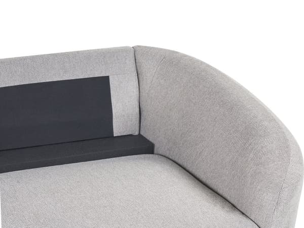 Sofa Grå Stof Polstring Guld Ben 3 pers. sofa Retro