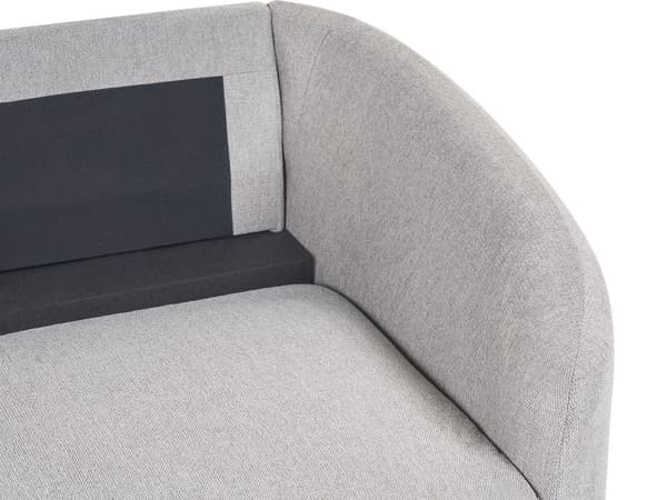 Sofa Grå Stoff Møbeltrekk Gull Ben 2-seters Loveseat Retro