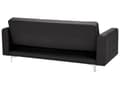Miniatyrbilde 6 av 11: Sovesofa Svart Fløyel 3-seter Metallben Dekorative knapper Justerbar rygg Moderne design Stue Sofa