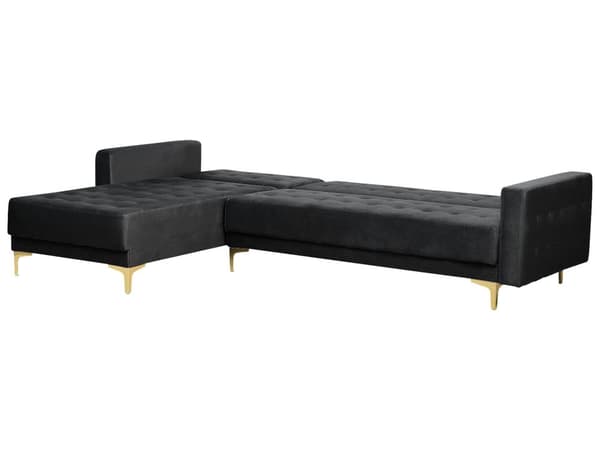 Hörnsoffa Rosa Sammet Tuftad Modern L-formad Modulär 4-sits Högervänd Divan Vardagsrum