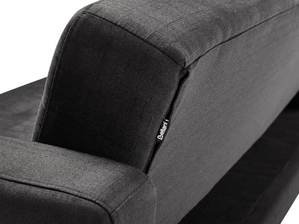 Bäddsoffa Svart Sammet Tuftad Modern Vardagsrum Modulär 3-sits Guldben