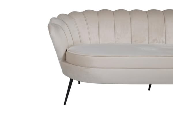 Nice sofa 3 personers velour beige.