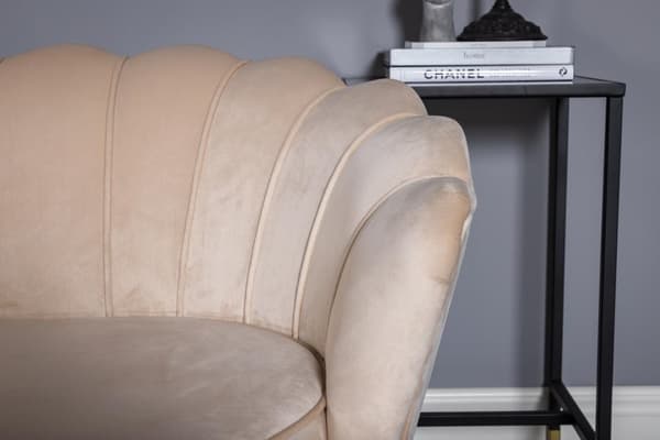 Nice sofa 3 personers velour beige.