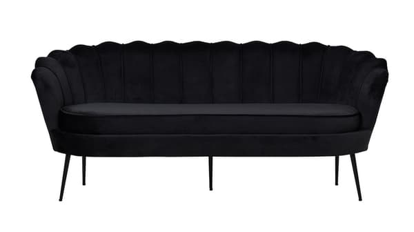 Nice sofa 3 seter velour svart.