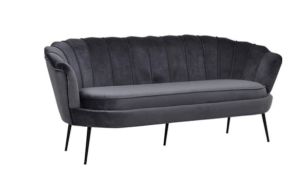 Nice sofa 3 seter velour grå.