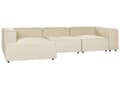 Pikkukuva 4 / 11: Kulmasohva beige kolmelle pellavaverhoilu oikea modulaarinen moderni skandinaavinen