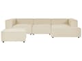 Pikkukuva 1 / 11: Kulmasohva beige 326 x 180 x 68 cm pellava muovi vaneri kolmelle rahi vasen modulaarinen moderni