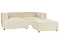 Pikkukuva 4 / 11: Kulmasohva beige kahdelle pellavaverhoilu oikea rahi modulaarinen moderni skandinaavinen