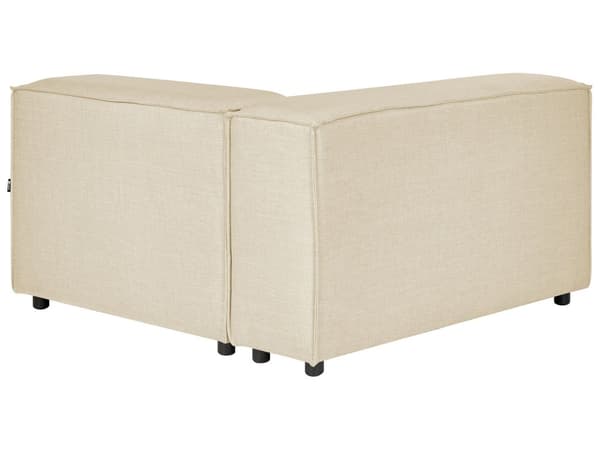 Kulmasohva beige kahdelle pellavaverhoilu oikea rahi modulaarinen moderni skandinaavinen
