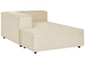 Miniatyrbilde 7 av 11: Modulær Hjørnesofa Beige Lin 3-seters Høyrevendt med Svarte ben Moderne Stue