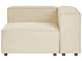 Miniatyrbilde 9 av 11: Modulær Hjørnesofa Beige Lin 3-seters Høyrevendt med Svarte ben Moderne Stue