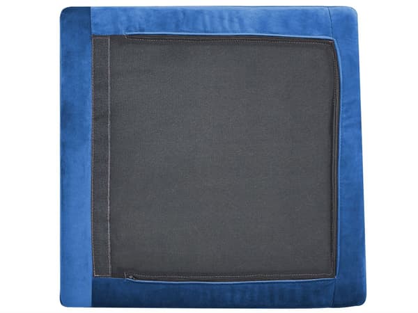 Sohva laivastonsininen 235 x 84 x 85 cm sametti metalli puu kolmelle moduulisohva moderni
