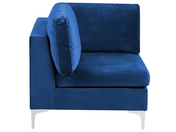 Kulmasohva laivastonsininen 300 x 84 x 235 cm sametti metalli puu kuudelle moduuli vasen rahi moderni