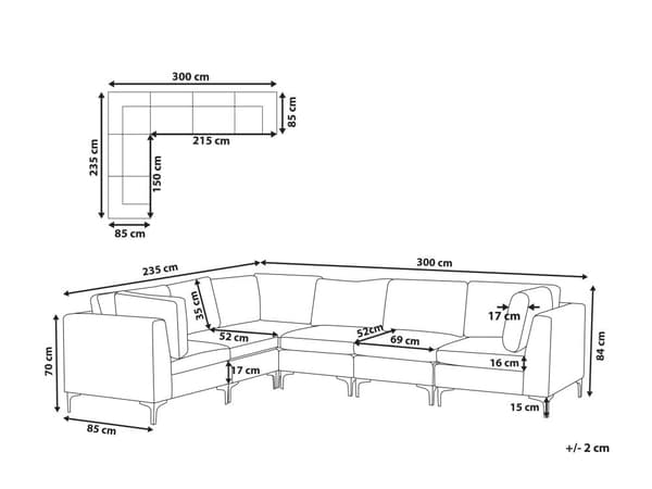 Hjørnesofa Lyserød Velour Forkromet Metalben 6 Personers Designer Blød Moderne Sofa til Stue Modulsofa Indretning Høj Kvalitet