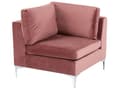 Miniatyrbillede 6 af 11: U Sofa Lyserød Velour Forkromet Metalben 6 Personers Designer Blød Klassisk Sofa Moderne Modulsofa til Stue Indretning Høj Kvalitet