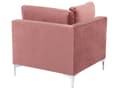 Miniatyrbillede 8 af 11: U Sofa Lyserød Velour Forkromet Metalben 6 Personers Designer Blød Klassisk Sofa Moderne Modulsofa til Stue Indretning Høj Kvalitet
