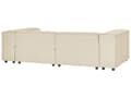 Miniatyrbillede 5 af 11: Modulsofa Beige Hør 2 Personers Hjørnesofa med Chaiselong Designer Blød Klassisk Flyder Sofa Moderne Stue Indretning Høj Kvalitet